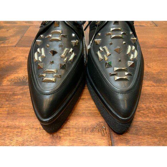 Valentino Black Leather Rockstub Platform Loafers NEW $995, Size 38 (EU) 8 (US) - Picture 3 of 10